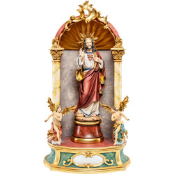 Sacrado Corazón de Jesús con aureola - Altar casero barroco